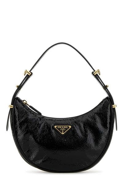 Prada Arqué Logo Plaque Shoulder Bag