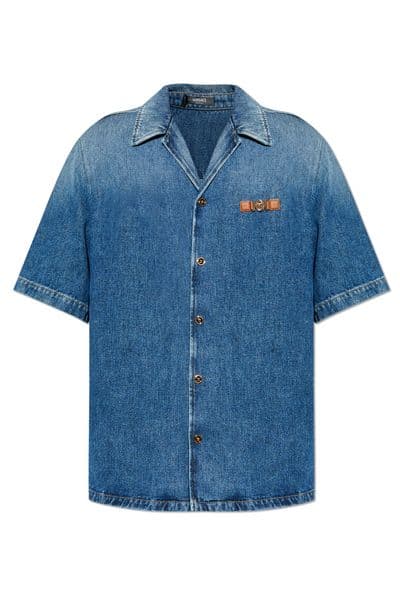 Versace Short-Sleeved Denim Shirt
